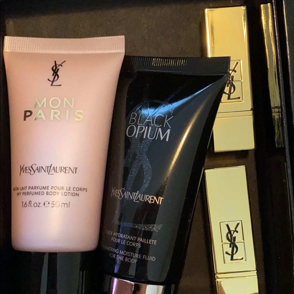 YSL Fragrance and mini lipstick set